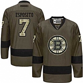 Glued Boston Bruins #7 Phil Esposito Green Salute to Service NHL Jersey,baseball caps,new era cap wholesale,wholesale hats